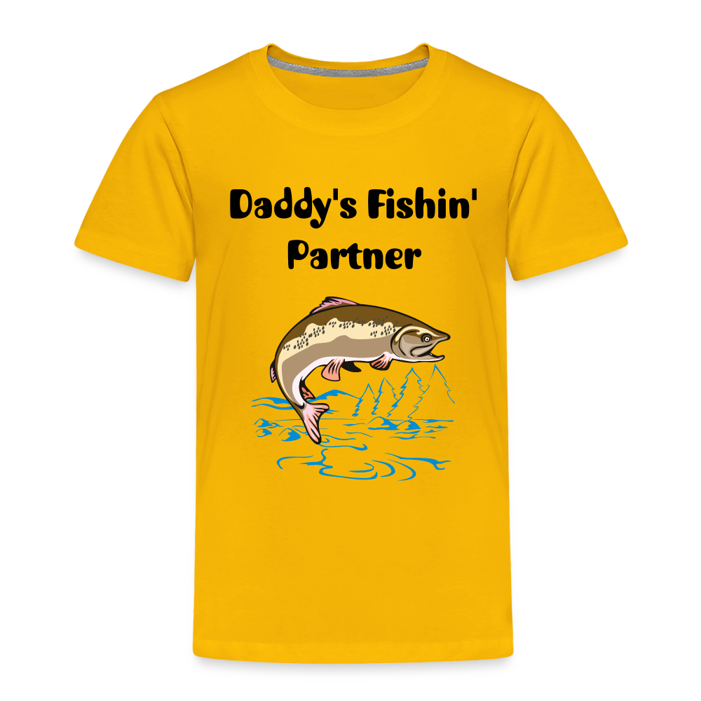 Toddler Daddy's Fishin' Partner - sun yellow
