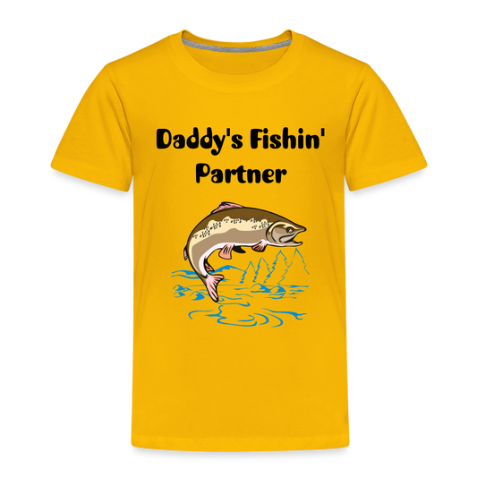 Toddler Daddy's Fishin' Partner - sun yellow