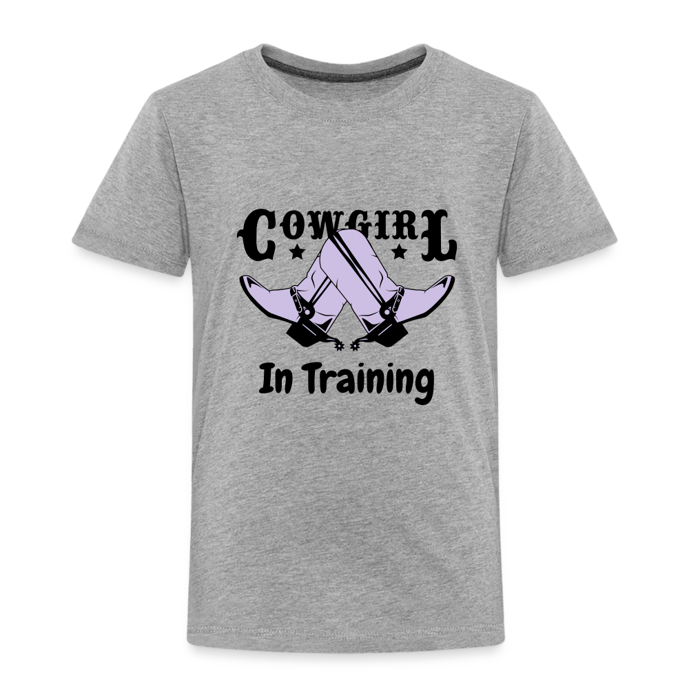 Toddler Cowgirl in Training - heather gray