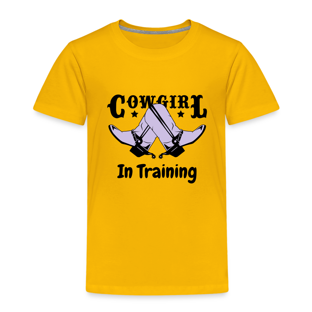 Toddler Cowgirl in Training - sun yellow