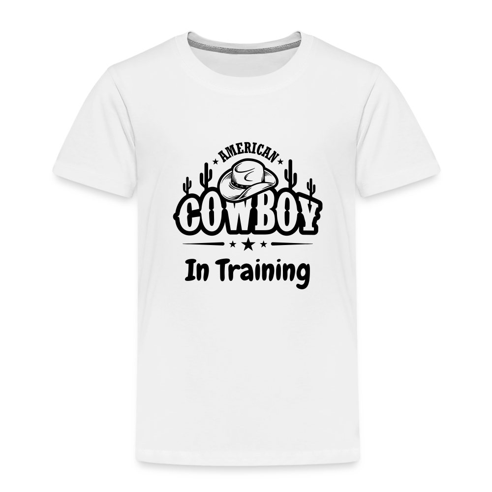 Toddler American Cowboy in Training - white