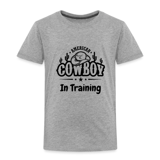 Toddler American Cowboy in Training - heather gray