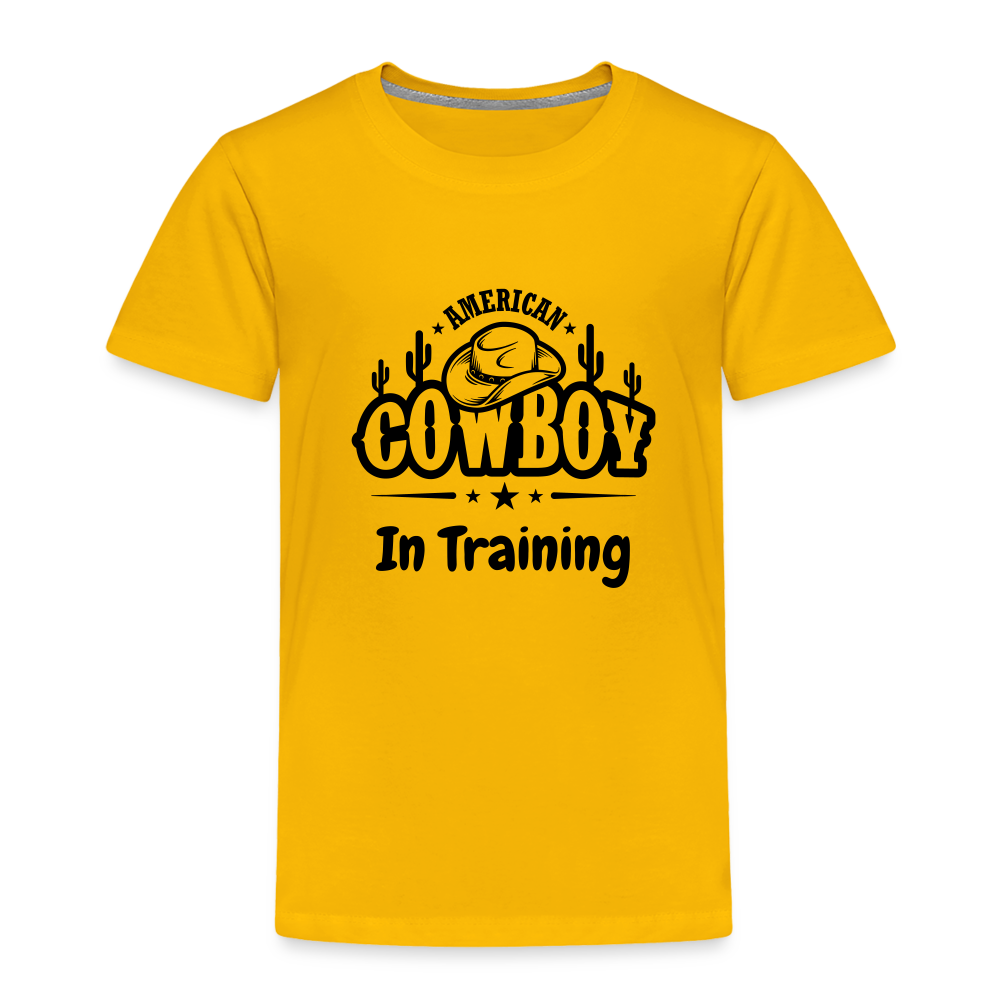 Toddler American Cowboy in Training - sun yellow