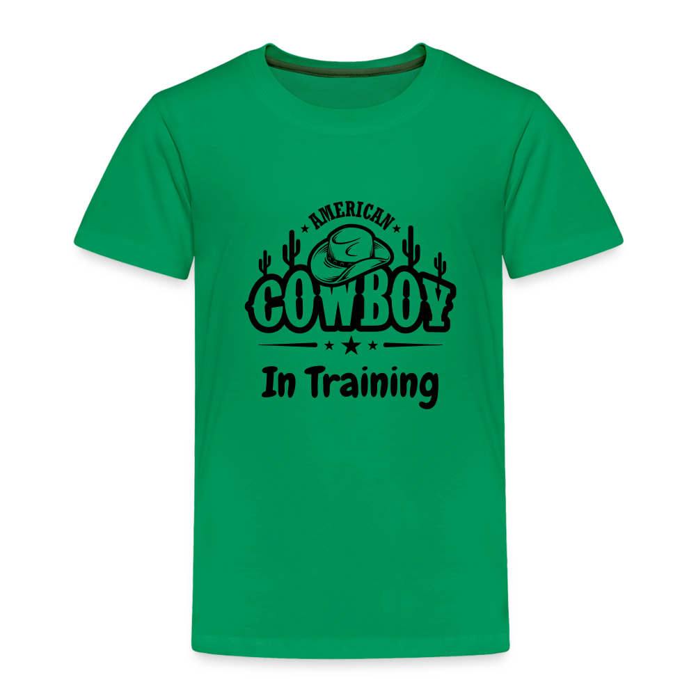 Toddler American Cowboy in Training - kelly green