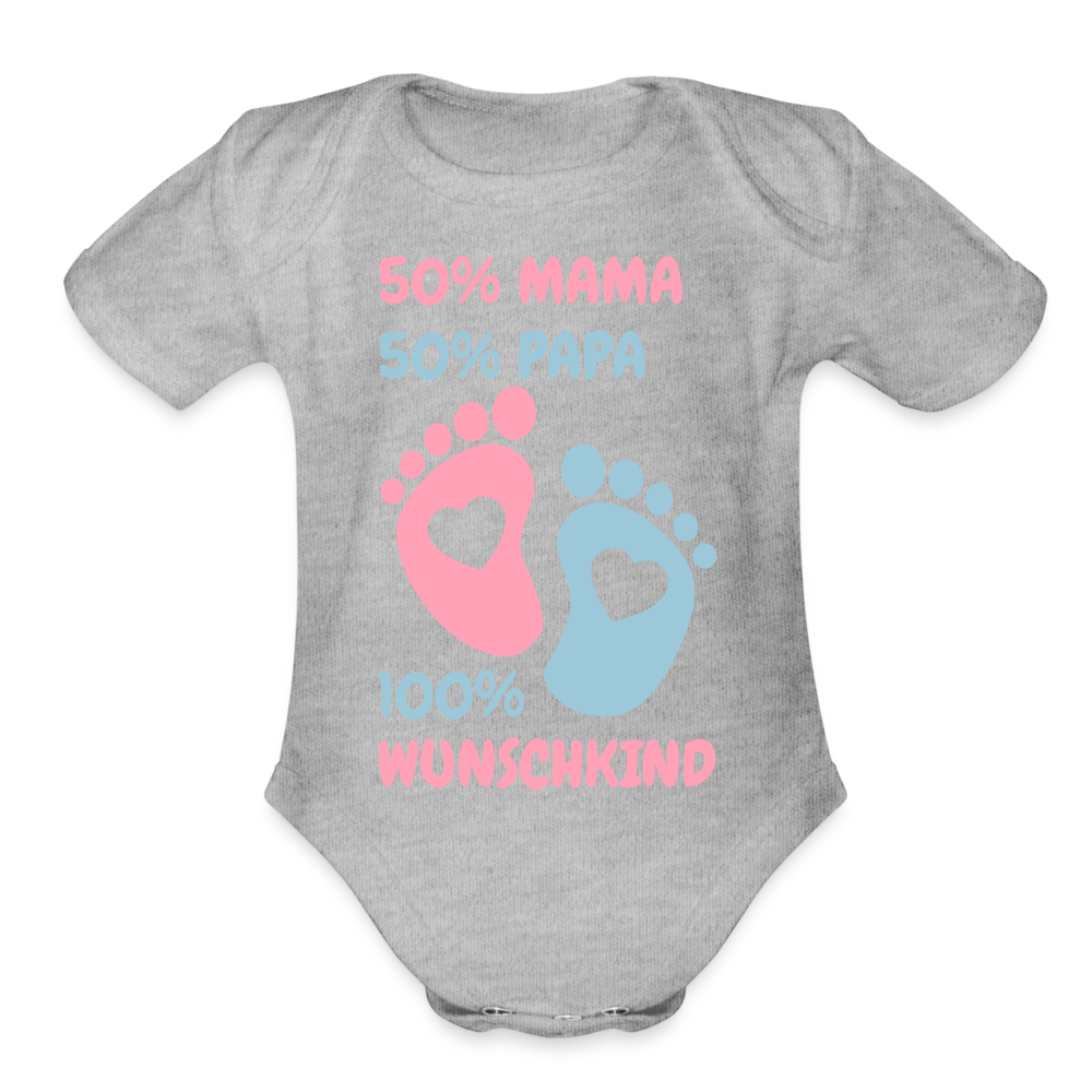 Organic Baby 50% Mama 50% Papa - heather grey