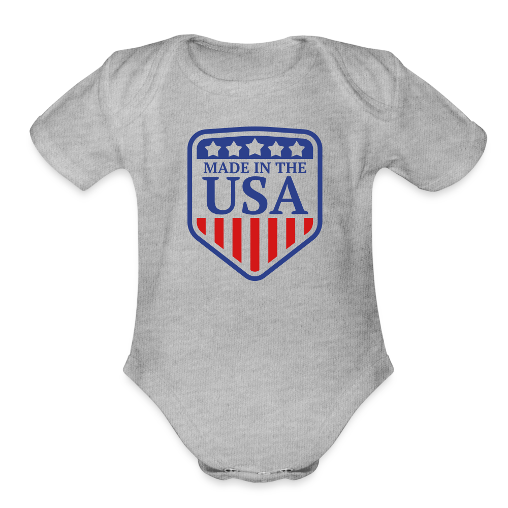 Organic Baby, Made in the USA - heather grey