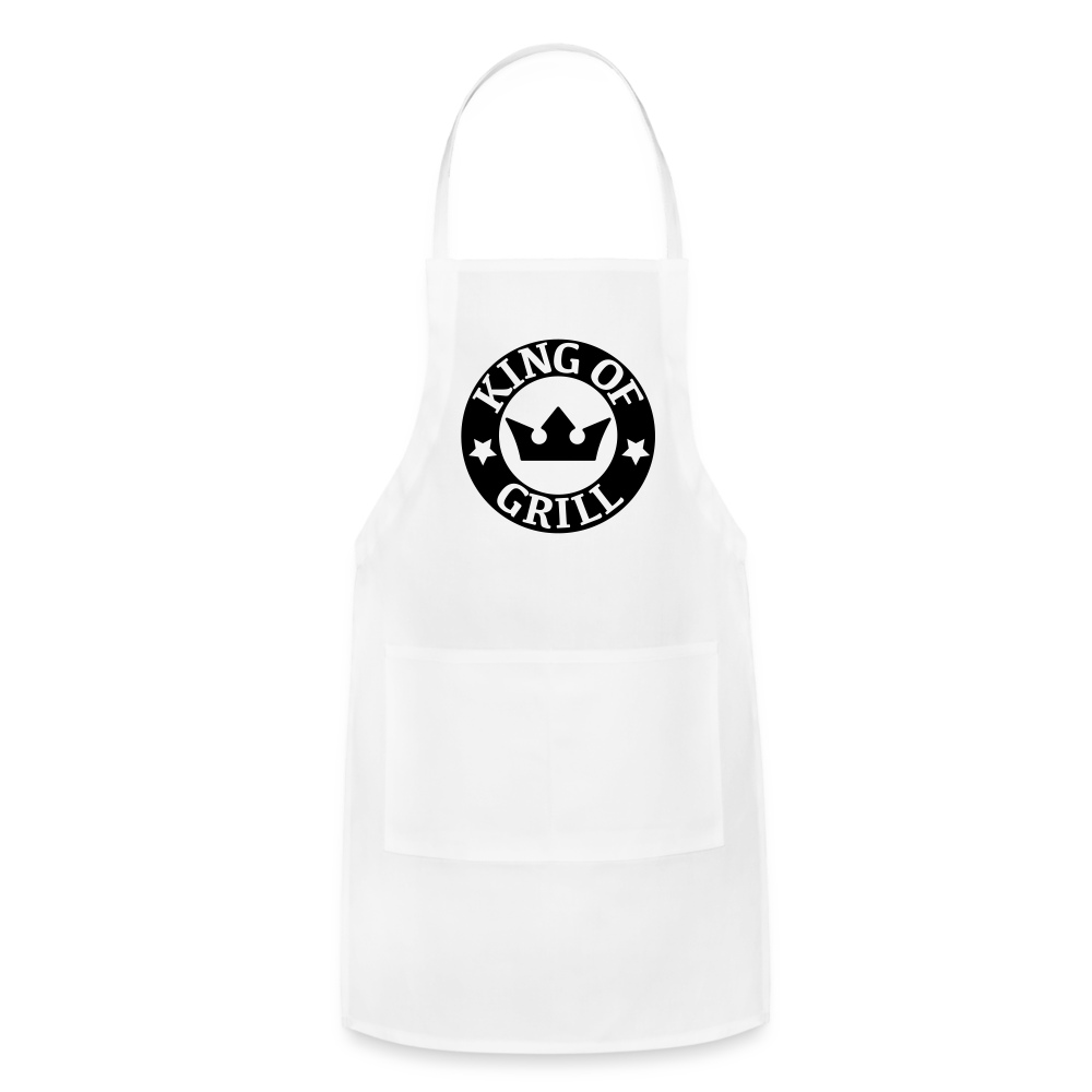 Apron, Grill Master, King of Grill - white